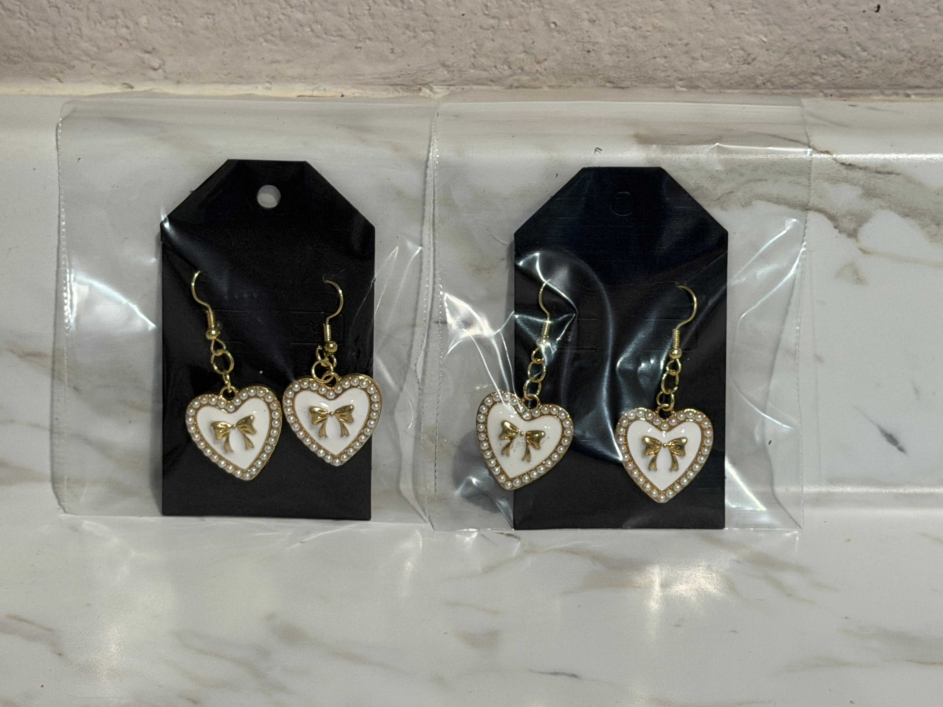 Heart bow Earrings