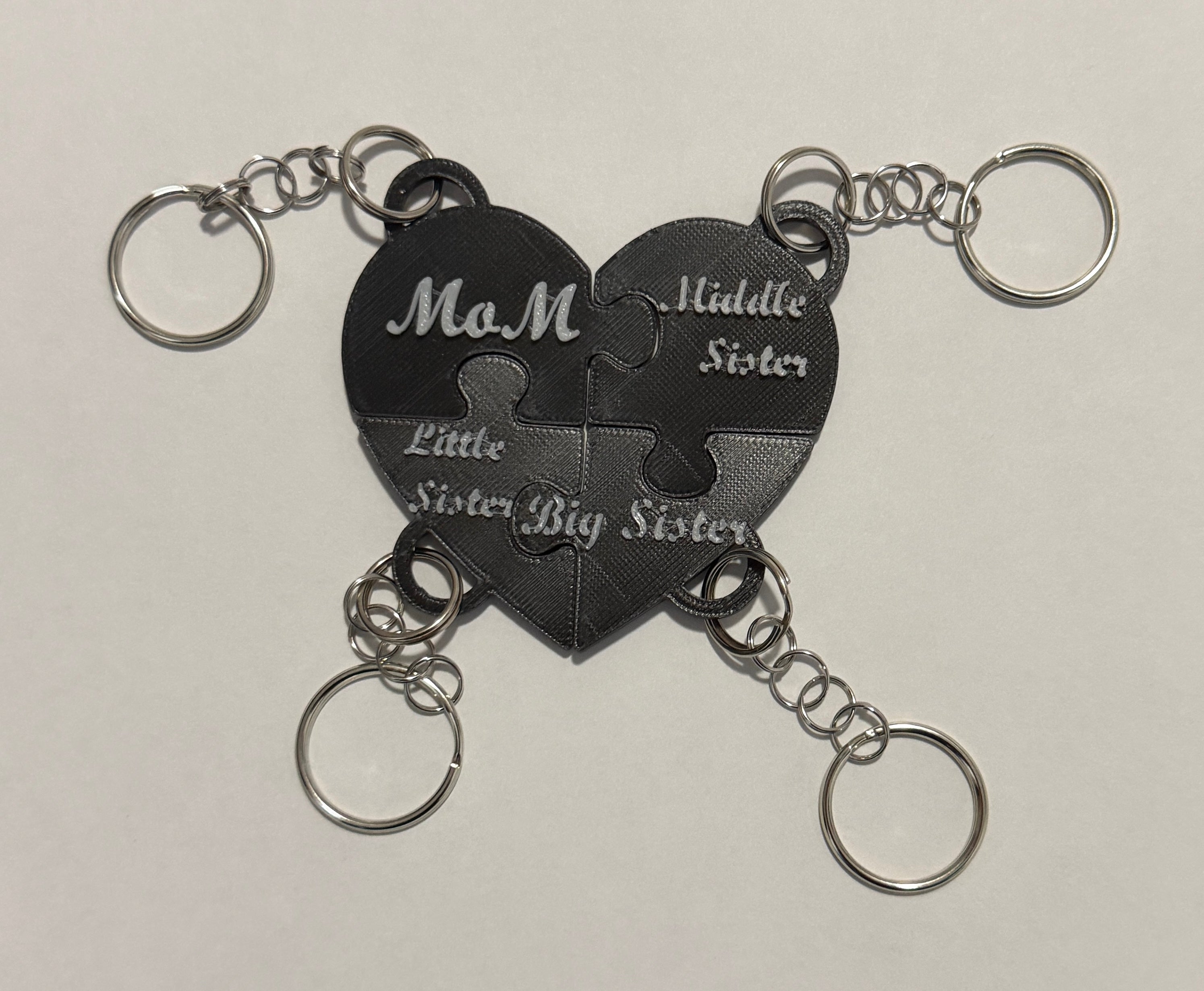 Mom daughters keychain