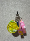 Random color popping fidget keychain